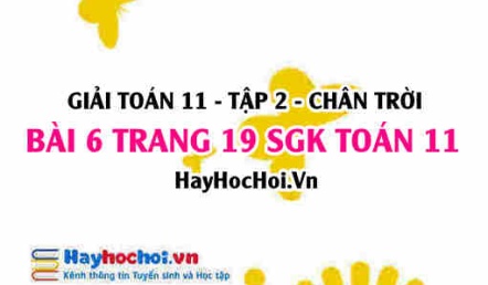 Bài 6 trang 19 Toán 11 tập 2 Chân trời sáng tạo